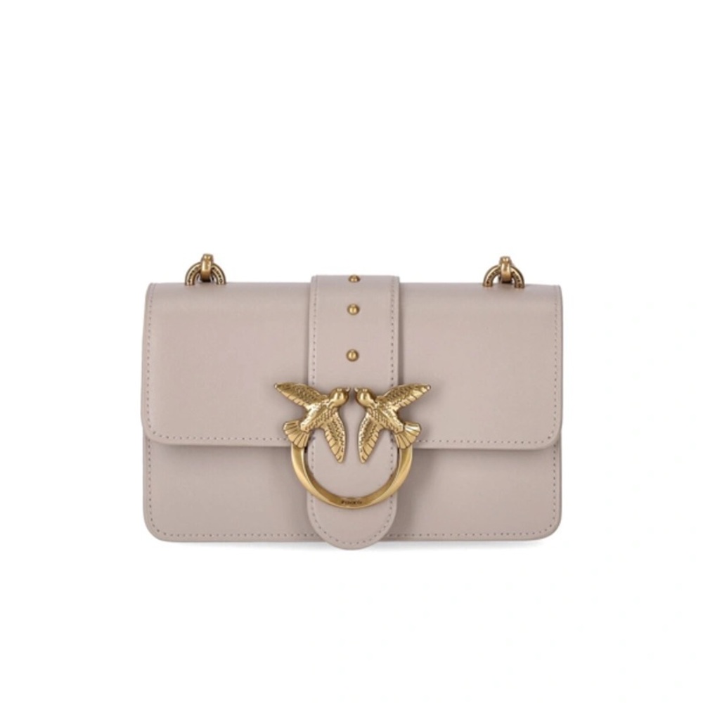 Pinko Grey + Gold Crossbody